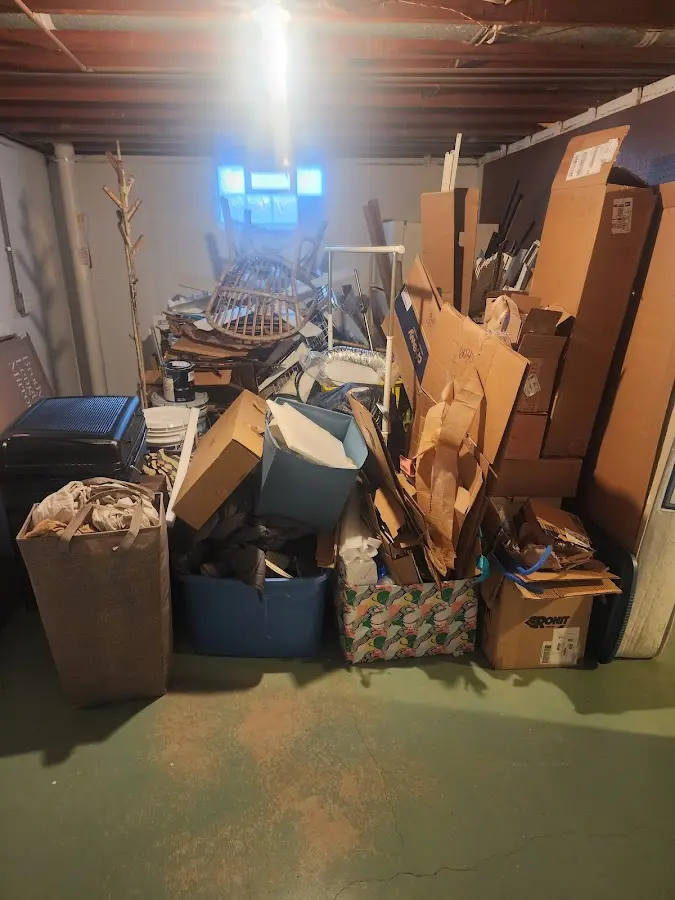 Roll-off dumpster container at job site for Concrete Dumpster Rental in Pleasantville